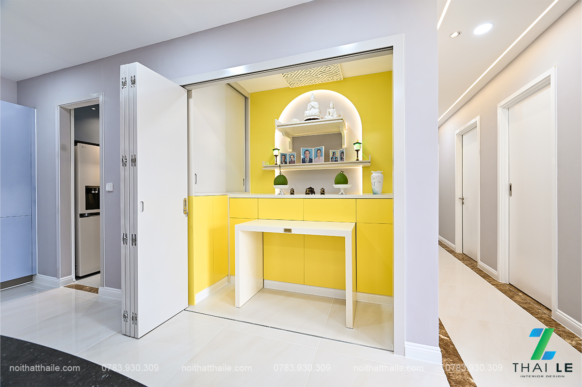 Thi công nội thất phòng thờ căn hộ Hà Đô Centrosa - Block O1